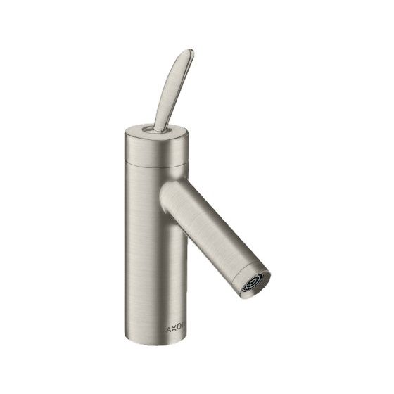 Hansgrohe AXOR Starck Classic Einhebel-Waschtischmischer 70mm, 5l/min, Zugstangen-Ablaufgarnitur, Edelstahl Optic