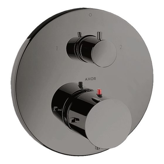 Hansgrohe AXOR Starck Thermostat Unterputz, 29l/min, Ab- und Umstellventil, Polished Black Chrome