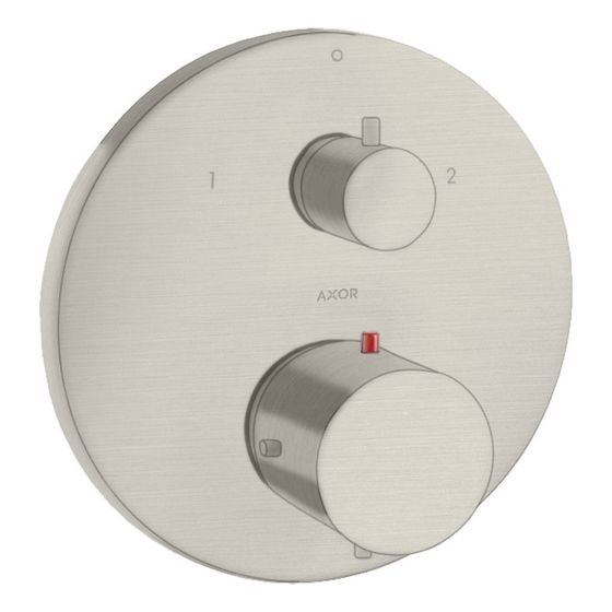 Hansgrohe AXOR Starck Thermostat Unterputz, 29l/min, Ab- und Umstellventil, Edelstahl Optic