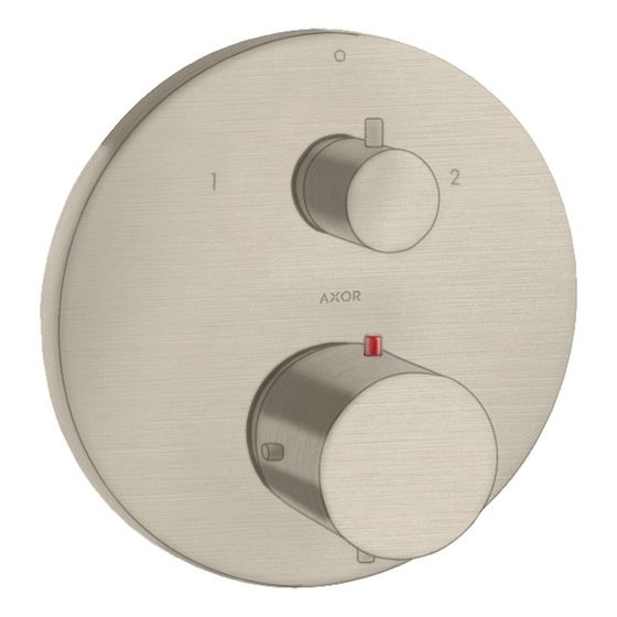 Hansgrohe AXOR Starck Thermostat Unterputz, 29l/min, Ab- und Umstellventil, Brushed Nickel