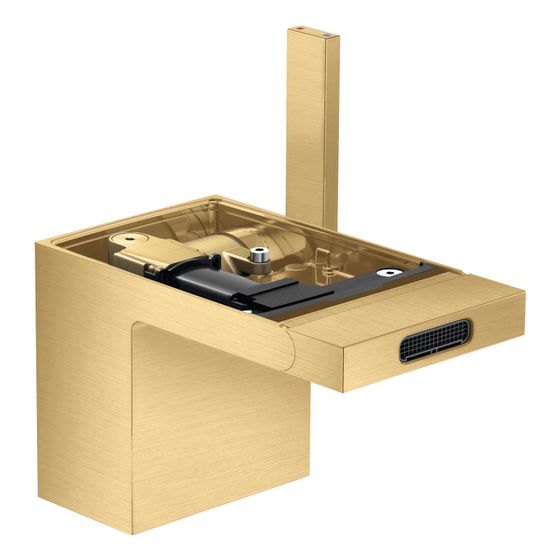 Hansgrohe AXOR MyEdition Einhebel-Bidetmischer, 5l/min, Push-Open Ablaufgarnitur ohne Platte, Brushed Gold Optic