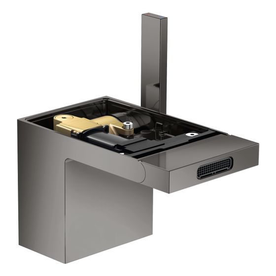 Hansgrohe AXOR MyEdition Einhebel-Bidetmischer, 5l/min, Push-Open Ablaufgarnitur ohne Platte, Polished Black Chrome