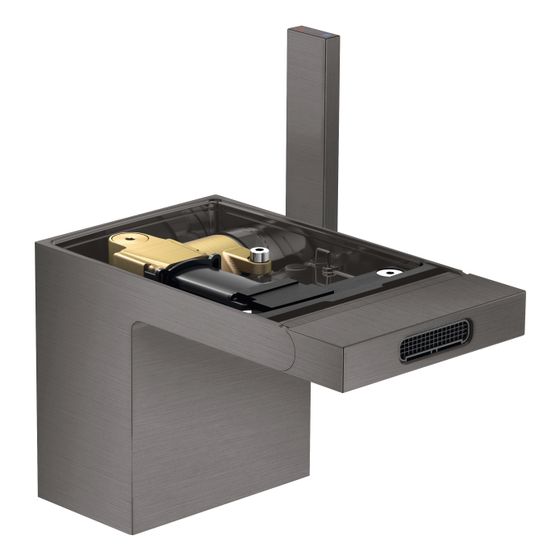 Hansgrohe AXOR MyEdition Einhebel-Bidetmischer, 5l/min, Push-Open Ablaufgarnitur ohne Platte, Brushed Black Chrome