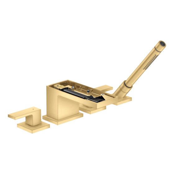 Hansgrohe AXOR MyEdition 4-Loch Wannenrandarmatur, 22l/min, ohne Platte, Brushed Gold Optic