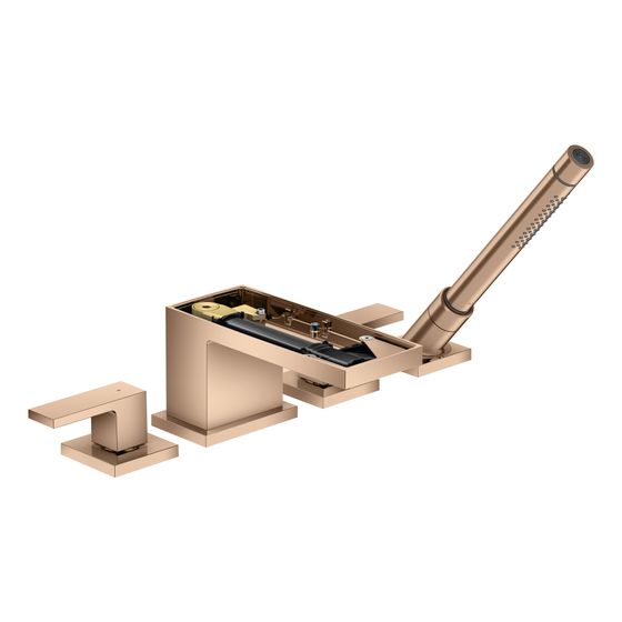 Hansgrohe AXOR MyEdition 4-Loch Wannenrandarmatur, 22l/min, ohne Platte, Polished Red Gold