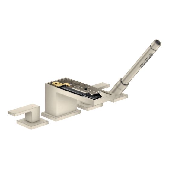 Hansgrohe AXOR MyEdition 4-Loch Wannenrandarmatur, 22l/min, ohne Platte, Brushed Nickel