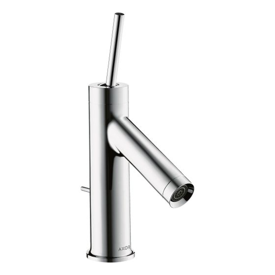 Hansgrohe AXOR Starck Einhebel-Waschtischmischer 70mm, 5l/min, Pin-Griff für Handwaschbecken, Zugstangen-Ablaufgarnitur, Chrom