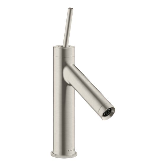 Hansgrohe AXOR Starck Einhebel-Waschtischmischer 90mm, 5l/min, Pin-Griff, Ablaufgarnitur, Edelstahl Optic