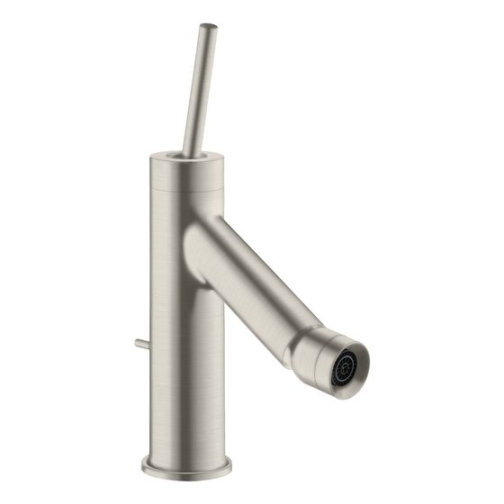 Hansgrohe AXOR Starck Einhebel-Bidetmischer, 7,5l/min, Pin-Griff, Zugstangen-Ablaufgarnitur, Edelstahl Optic