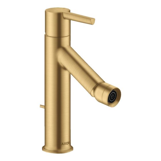Hansgrohe AXOR Starck Einhebel-Bidetmischer, 7,5l/min, Hebelgriff, Zugstangen-Ablaufgarnitur, Brushed Gold Optic