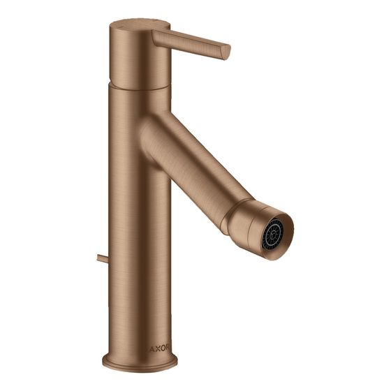 Hansgrohe AXOR Starck Einhebel-Bidetmischer, 7,5l/min, Hebelgriff, Zugstangen-Ablaufgarnitur, Brushed Red Gold