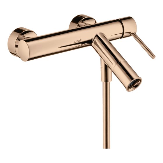 Hansgrohe AXOR Starck Einhebel-Wannenmischer Aufputz, 18l/min, Pin-Griff, Polished Red Gold