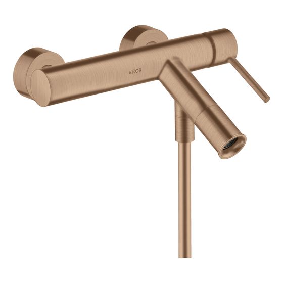 Hansgrohe AXOR Starck Einhebel-Wannenmischer Aufputz, 18l/min, Pin-Griff, Brushed Red Gold