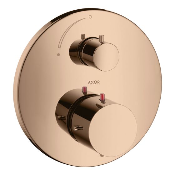Hansgrohe AXOR Starck Thermostat Unterputz, 25l/min, Absperrventil, Polished Red Gold