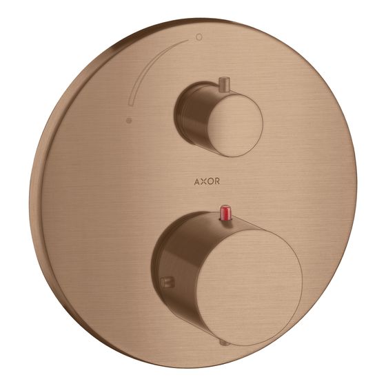 Hansgrohe AXOR Starck Thermostat Unterputz, 25l/min, Absperrventil, Brushed Red Gold