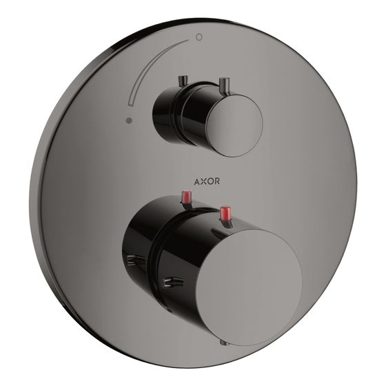 Hansgrohe AXOR Starck Thermostat Unterputz, 25l/min, Absperrventil, Polished Black Chrome