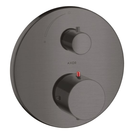 Hansgrohe AXOR Starck Thermostat Unterputz, 25l/min, Absperrventil, Brushed Black Chrome