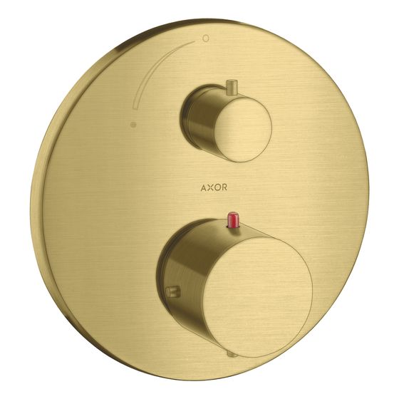 Hansgrohe AXOR Starck Thermostat Unterputz, 25l/min, Absperrventil, Brushed Brass