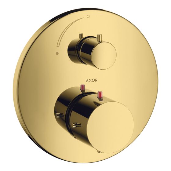 Hansgrohe AXOR Starck Thermostat Unterputz, 25l/min, Absperrventil, Polished Gold Optic