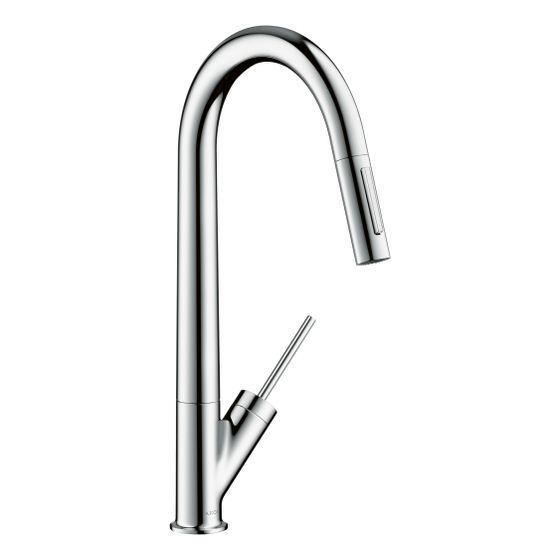 Hansgrohe AXOR Starck Einhebel-Küchenmischer, Ausziehbrause, ComfortZone 270, Chrom