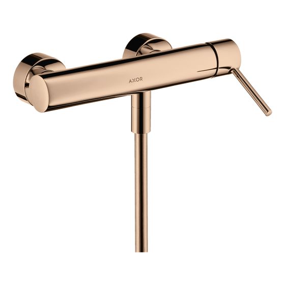 Hansgrohe AXOR Starck Einhebel-Brausemischer Aufputz, 28l/min, Pin-Griff, Polished Red Gold