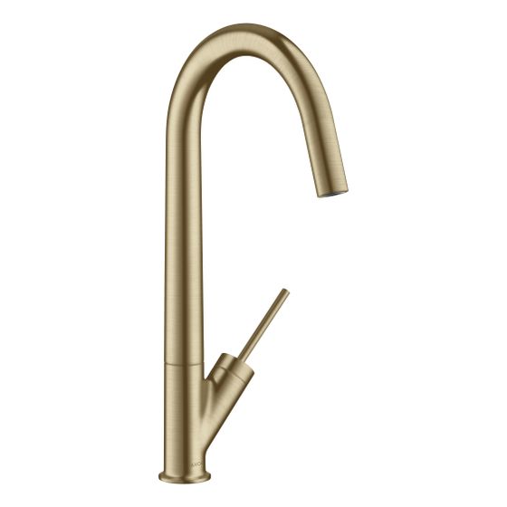 Hansgrohe AXOR Starck Einhebel-Küchenmischer, Schwenkauslauf, ComfortZone 300, Brushed Bronze