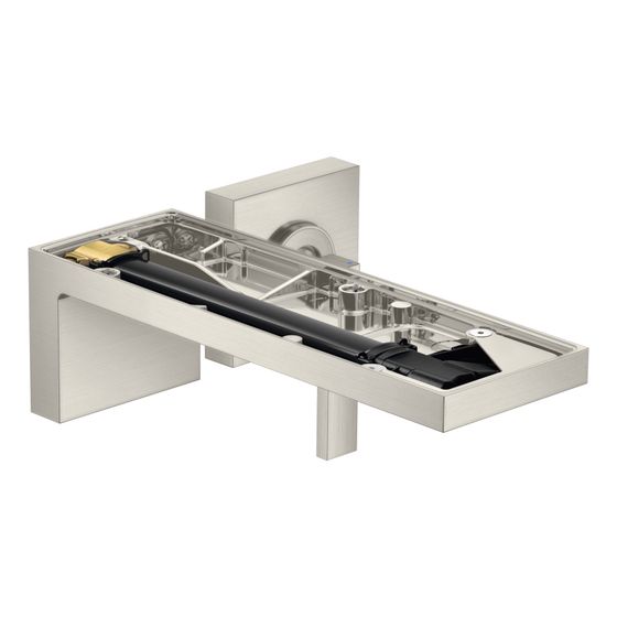 Hansgrohe AXOR MyEdition Einhebel-Waschtischmischer UP, 5l/min, für Wandmontage, Auslauf 221mm ohne Platte, Edelstahl Optic