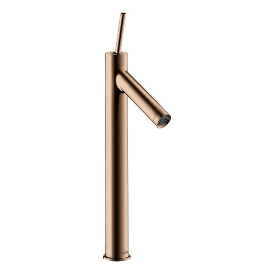 Hansgrohe AXOR Starck Einhebel-Waschtischmischer 250mm, 5l/min, Pin-Griff für AWT, Ablaufgarnitur, Polished Red Gold