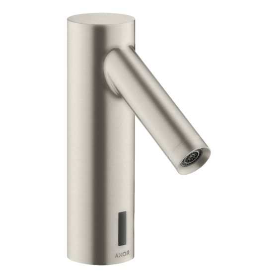 Hansgrohe AXOR Starck Elektronik-Waschtischmischer, 5l/min, Temperaturvoreinstellung Batteriebetrieb, Edelstahl Optic