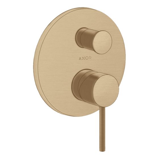 Hansgrohe AXOR Starck Einhebel-Wannenmischer Unterputz, 26l/min, Pin-Griff, integrierter Sicherungskombination, Brushed Bronze