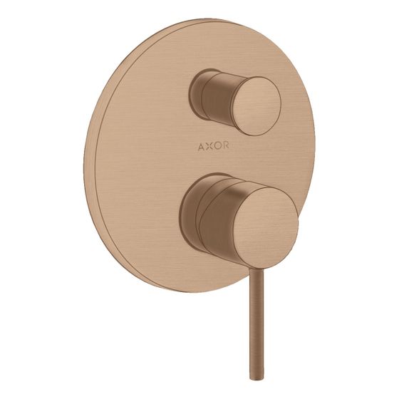 Hansgrohe AXOR Starck Einhebel-Wannenmischer Unterputz, 26l/min, Pin-Griff, integrierter Sicherungskombination, Brushed Red Gold