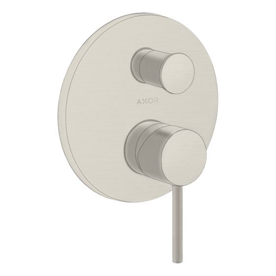 Hansgrohe AXOR Starck Einhebel-Wannenmischer Unterputz, 26l/min, Pin-Griff, integrierter Sicherungskombination, Edelstahl Optic