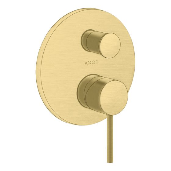Hansgrohe AXOR Starck Einhebel-Wannenmischer Unterputz, 26l/min, Pin-Griff, integrierter Sicherungskombination, Brushed Brass