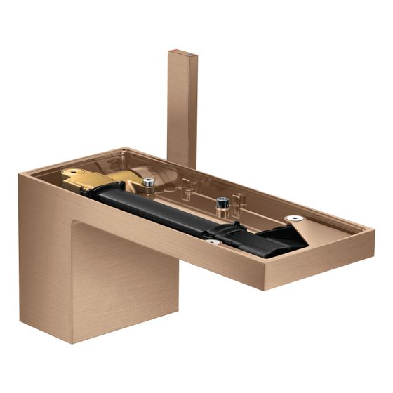 Hansgrohe AXOR MyEdition Einhebel-Waschtischmischer 70mm, 5l/min, Push-Open Ablaufgarnitur ohne Platte, Brushed Red Gold