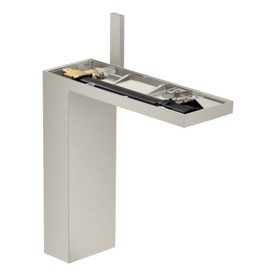 Hansgrohe AXOR MyEdition Einhebel-Waschtischmischer 230mm, 5l/min, für AWT, Push-Open ohne Platte, Edelstahl Optic