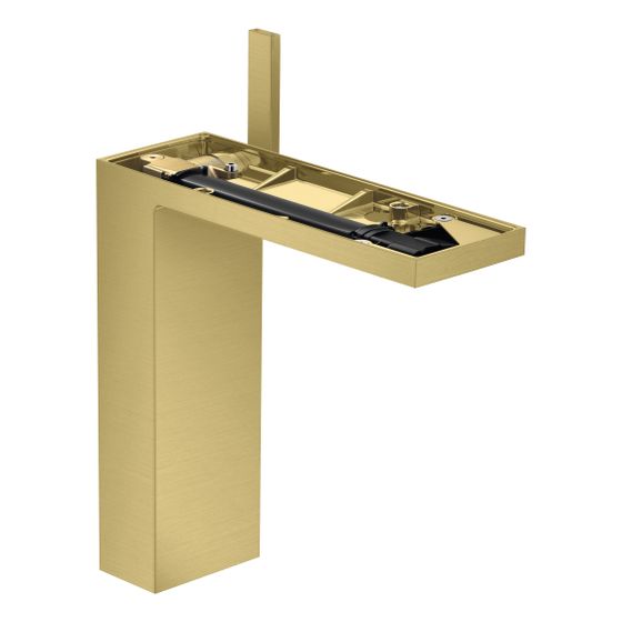 Hansgrohe AXOR MyEdition Einhebel-Waschtischmischer 230mm, 5l/min, für AWT, Push-Open Ablaufgarnitur ohne Platte, Brushed Brass