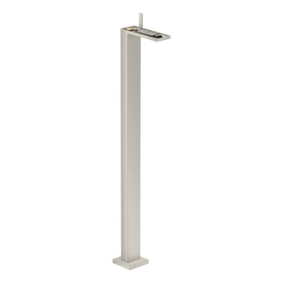 Hansgrohe AXOR MyEdition Einhebel-Waschtischmischer bodenstehend, 5l/min, Push-Open Ablaufgarnitur ohne Platte, Edelstahl Optic