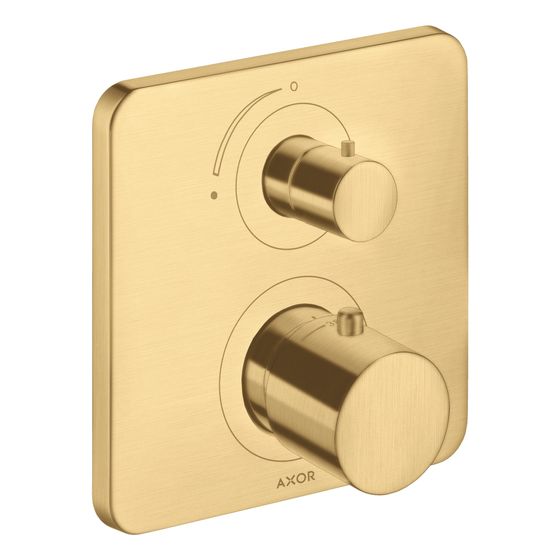 Hansgrohe AXOR Citterio M Thermostat Unterputz, Absperrventil, 25l/min, für 1 Verbraucher, Brushed Gold Optic