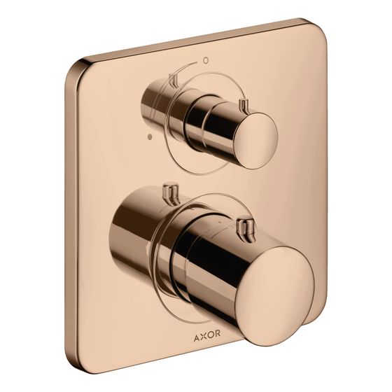 Hansgrohe AXOR Citterio M Thermostat Unterputz, Absperrventil, 25l/min, für 1 Verbraucher, Polished Red Gold