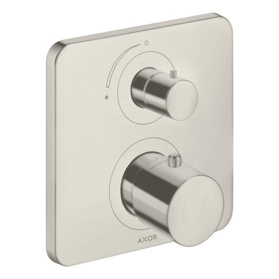 Hansgrohe AXOR Citterio M Thermostat Unterputz, Absperrventil, 25l/min, für 1 Verbraucher, Edelstahl Optic