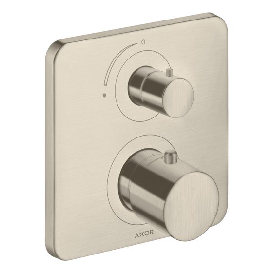 Hansgrohe AXOR Citterio M Thermostat Unterputz, Absperrventil, 25l/min, für 1 Verbraucher, Brushed Nickel