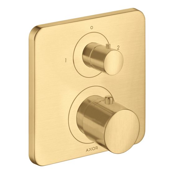Hansgrohe AXOR Citterio M Thermostat Unterputz, Ab- und Umstellventil, 29l/min, 2 Verbraucher, Brushed Gold Optic