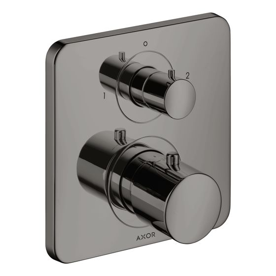 Hansgrohe AXOR Citterio M Thermostat Unterputz, Ab- und Umstellventil, 29l/min, 2 Verbraucher, Polished Black Chrome