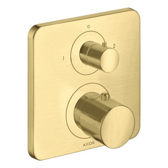 Hansgrohe AXOR Citterio M Thermostat Unterputz, Ab- und Umstellventil, 29l/min, 2 Verbraucher, Brushed Brass