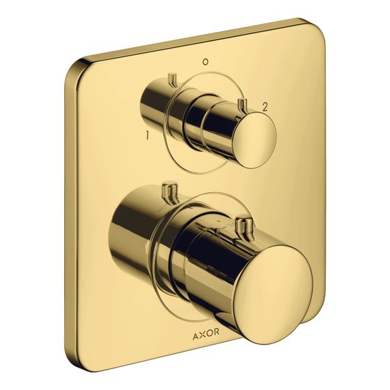 Hansgrohe AXOR Citterio M Thermostat Unterputz, Ab- und Umstellventil, 29l/min, 2 Verbraucher, Polished Gold Optic