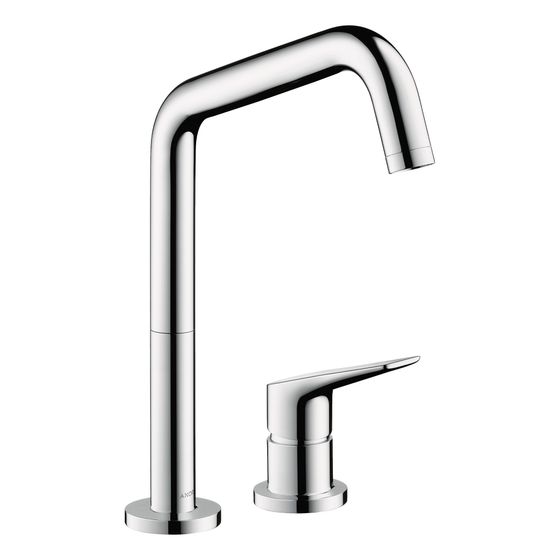 Hansgrohe AXOR Citterio M 2-Loch Einhebel-Küchenmischer ComfortZone 240, 11l/min, Schwenkauslauf, Chrom