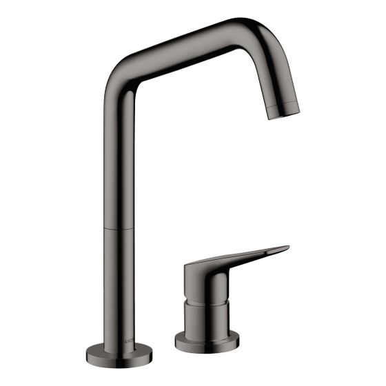 Hansgrohe AXOR Citterio M 2-Loch Einhebel-Küchenmischer ComfortZone 240, 11l/min, Schwenkauslauf, Polished Black Chrome