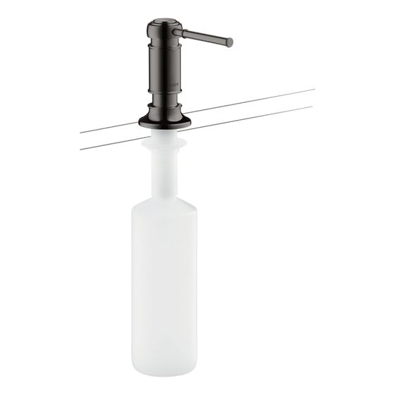 Hansgrohe AXOR Montreux Spülmittel-/ Lotionspender, Ausladung 91mm, 500ml, 2ml Dosiermenge, Polished Black Chrome