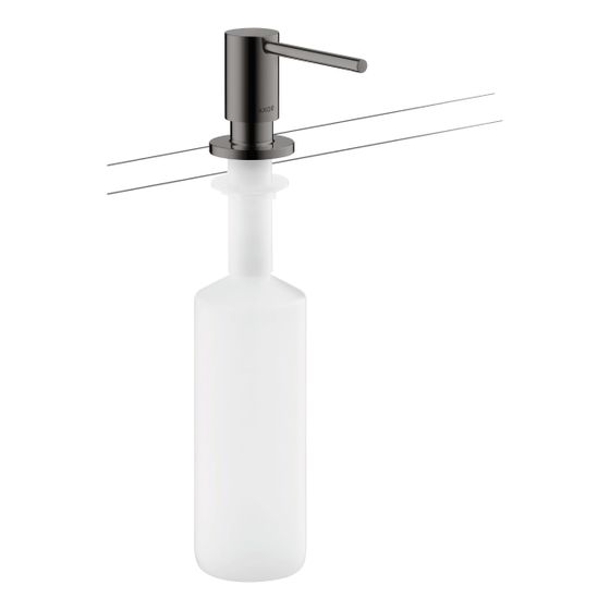 Hansgrohe AXOR Uno Spülmittel-/ Lotionspender, Ausladung 91mm, 500ml, 2ml Dosiermenge, Polished Black Chrome