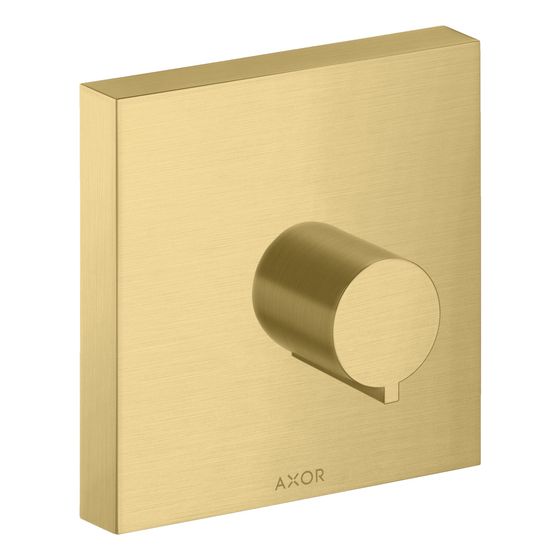Hansgrohe AXOR ShowerSolutions Absperrventil 120x120mm, Unterputz eckig, DN 15/DN 20, Brushed Gold Optic